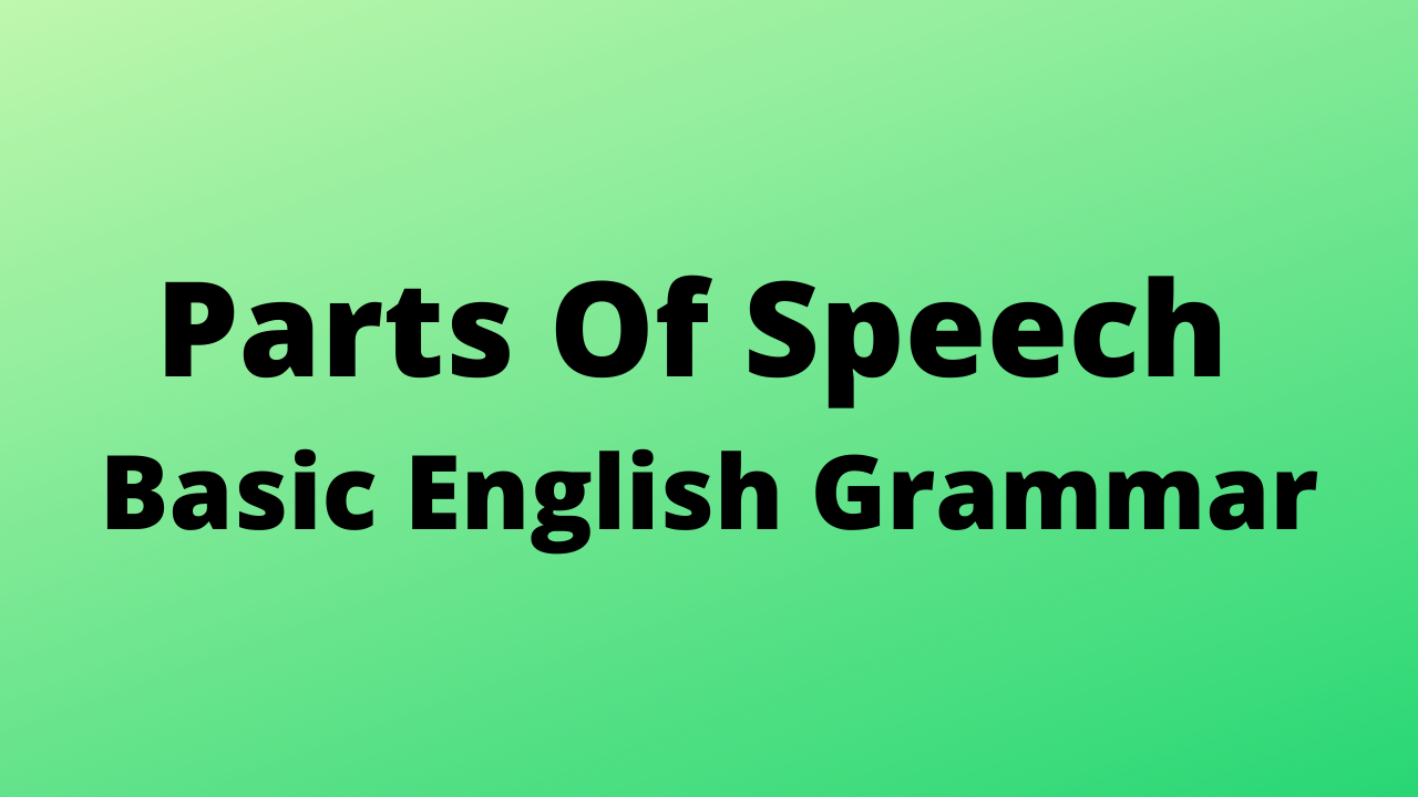 Parts Of Speech In Bengali Grammar